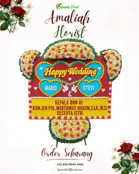 Papan Bunga Pernikahan Komet